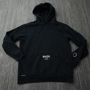 Li Ning Hoodie Men Black Wade Sweatshirt Pull Over Pocket 3XL Measured as XL